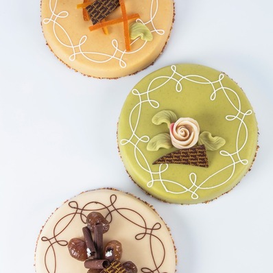 La Tradition et l'Excellence avec l'Ambassadeur, le Mandarin et le Torino...🤍 Trois entremets délicieux, alliant savoir-faire et gourmandise. 
A savourer sans modération ! ✨️

#BernachonChocolat #GourmandiseTraditionnelle #Ambassadeur #Mandarin #Torino